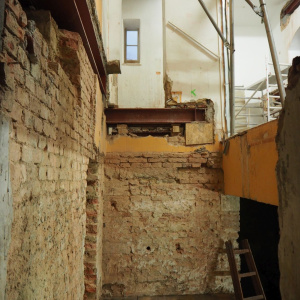 View from basement to ground floor - future cloakroom