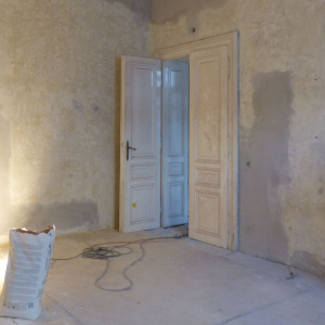 Plastered room