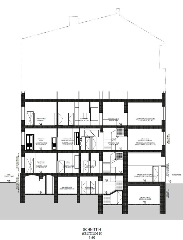All floors of Berggasse 19 will be made accessible by an elevator inside the building.