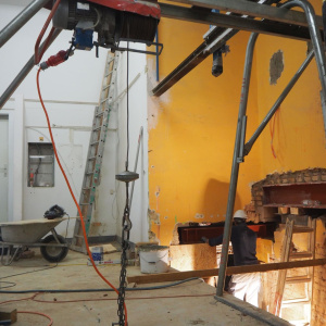 Steel beams in ground floor and basement